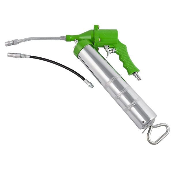 Airpress Druckluft Fettpresse für 400 ccm Kartuschen 1/4" 6.5 bar mit Schlauch und Fettnippel, 45296-C1