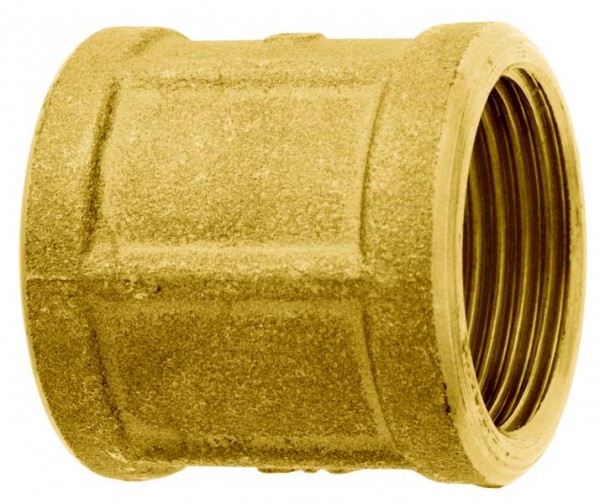 GEKA-Gewindemuffe, IG G 3/8" MS durchgehend, VE: 10 Stück, 75.2000