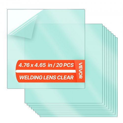 VEVOR Schweißhelmlinse, 20 Stk., 121x118 mm Vorsatzscheiben, kompatibel mit CRIUS/METIS automatisch abdunkelnden Helmen, HJTKWJPCRIUSYGQWF001V0