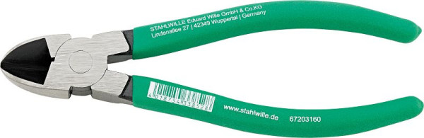 STAHLWILLE Seitenschneider, Länge 160mm Kopf poliert Griffe Kunststoffüberzug, 67203160