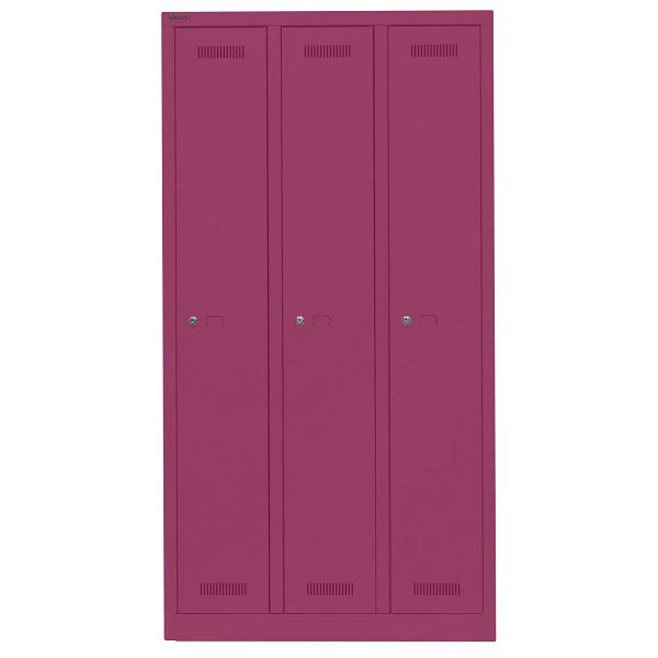 Bisley Garderobenschrank Monobloc™, 3 Abteile je 1 Fach, 621 beere, ML09T1621