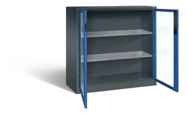 C+P Werkzeugschrank Acurado, H1200xB1200xT500mm, Farbe: Anthrazitgrau / Enzianblau, Muldengriff, 8531-055 S10224