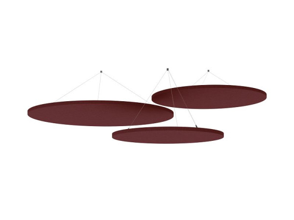 Hammerbacher Akustik Deckensegel, rund, Bundle 1, Farbe: Rot-meliert, Filzoptik, VADSRB1/5B