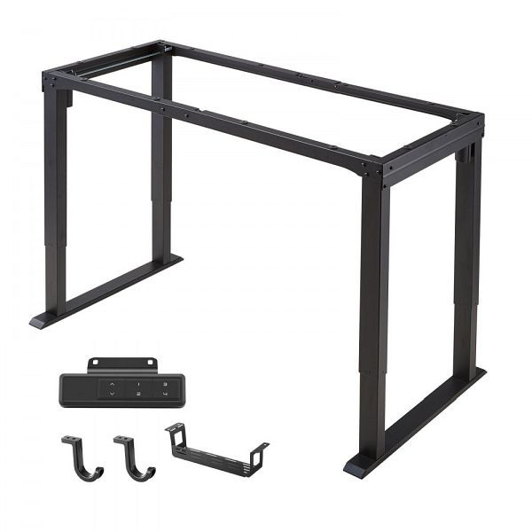 VEVOR Elektrisch höhenverstellbares Tischgestell, 2 Motoren, 125kg, 4 Beine, Speicherfunktion, Kollisionsschutz, Schwarz, SJZDZSJZSDJZKA9NS001V2