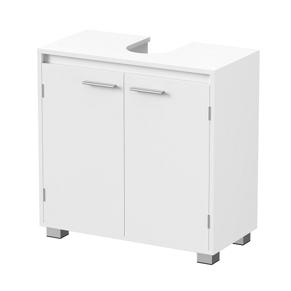 SONGMICS Waschbeckenschrank, Weiß, 60x30x60 cm, BBK505W01