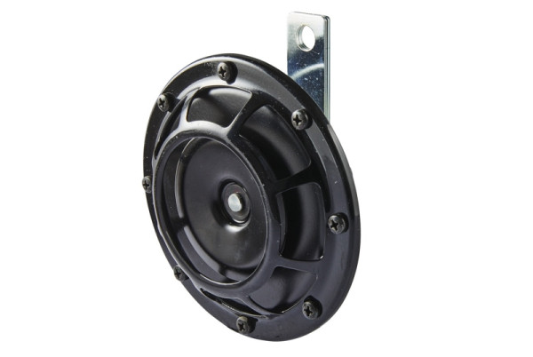 HELLA Horn, B133, 24V, 118dB(A), Frequenzbereich: 375Hz, Starkton/Tiefton, Gehäusefarbe: schwarz, Flachsteckanschluss, 3AF 003 399-061