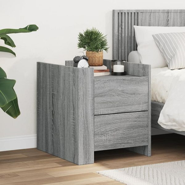 vidaXL Nachttisch Grau Sonoma 45x50x50 cm Holzwerkstoff, 848288