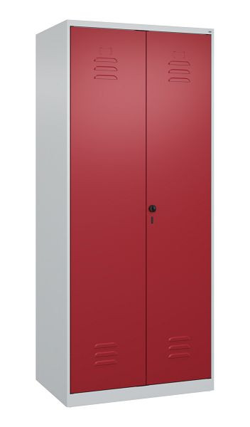 C+P Mehrzweckschrank Classic PLUS, C Wäsche-/Garderobenspind Classic PLUS, 2 Abteile, 1850x800x500mm, 7035/3003, Drehriegel, 080600-22 S10001