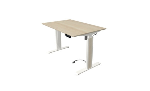 Kerkmann Steh-/Sitztisch Move 1 advance 120 x 80 cm Gestell weiß, Tischplatte Ahorn, 10190450