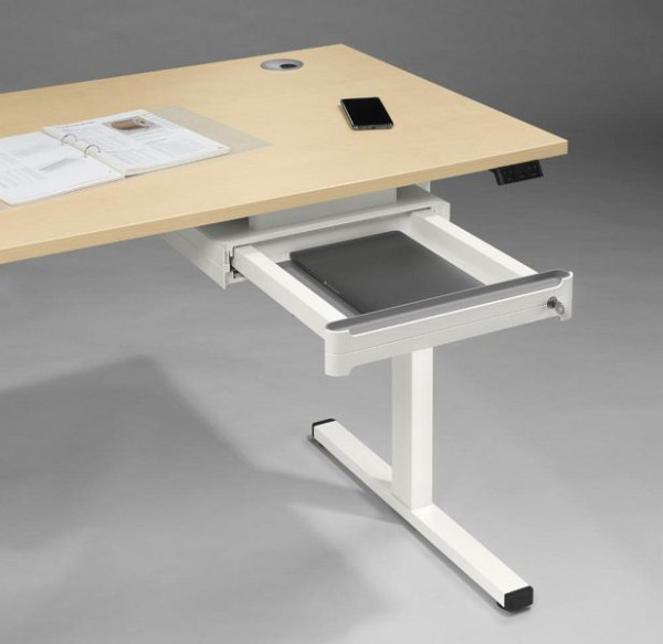 Deskin OrgaWork Schublade, Kunststoff verkehrsweiß, B 430 x H 70 x T 410 mm, 349032