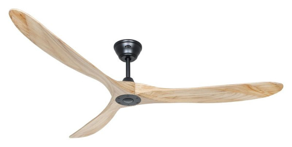 CasaFan Deckenventilator Eco Genuino 180 Lack matt schwarz-Massivholz natur, 318018