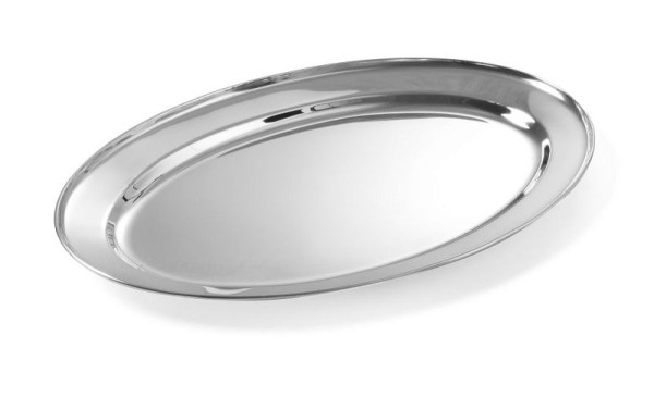 Hendi Serviertablett, oval, 290 x 450 mm, Edelstahl, 404508