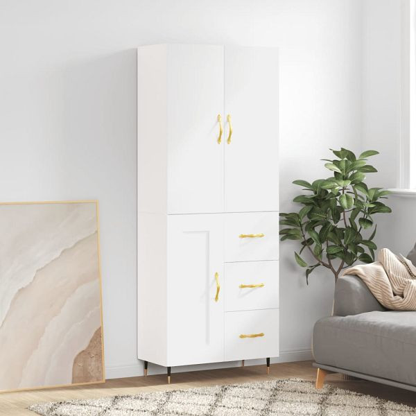 vidaXL Highboard Weiß 69,5x34x180 cm Holzwerkstoff, 3195995