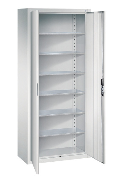 C+P Magazinschrank Serie 13, H1690xB700xT300mm, 7035/7035, Einlegeböden 6, 133413-20 S10211