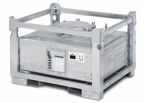 DENIOS ASF-Behälter, einwandig, 200 Liter Volumen, feuerverzinkt, 117951