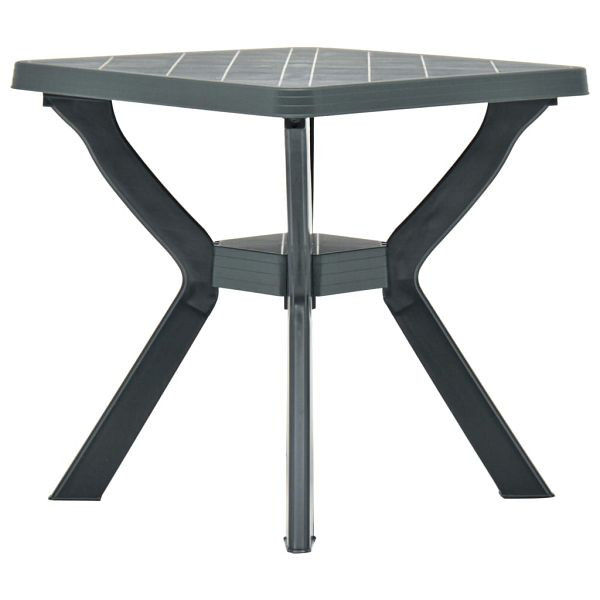 vidaXL Bistrotisch Grün 70x70x72 cm Kunststoff, 48800