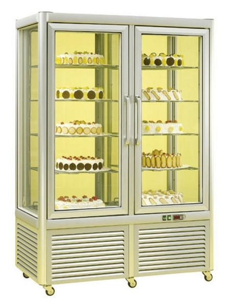 KBS Panoramavitrine Prisma 800 TN/PF (silber) mit 10 Rosten, 23231803