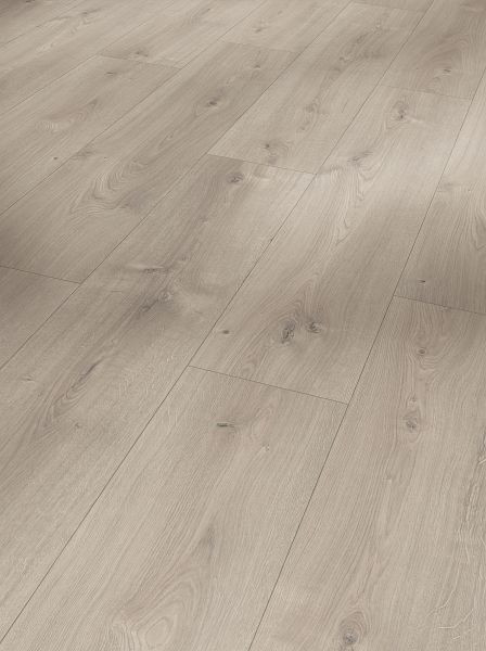 Parador Laminat Basic 600 Eiche Mistral grau Landhausdiele Naturstruktur 4-seitige V-Fuge, VE: 7 Stück, 1744356