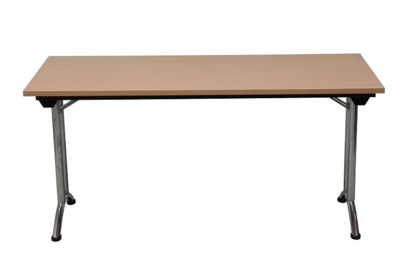 Gürkan Tisch, 70 x 140 x 75 cm, Verchromt, Buche, C-Füßen, Rechteckig, FTB/R2.C.147, 107805
