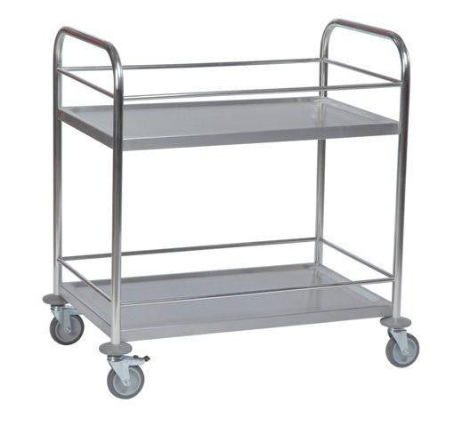 Rollcart Tischwagen 2 Etagen "Baukastensystem" Umrandung (910x590), Tragkraft: 100 kg, 62-3220