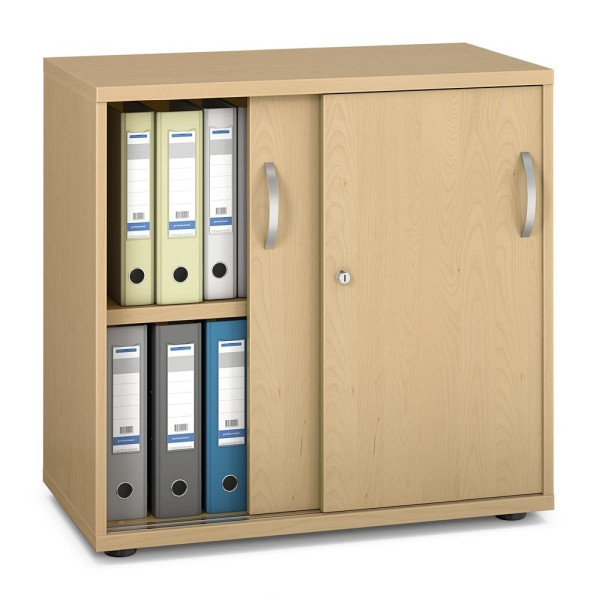 Deskin Schiebetürenschrank MULTI M pro, Dekor: Buchedekor, BxHxT: 800 x 780 x 420 mm, 250320