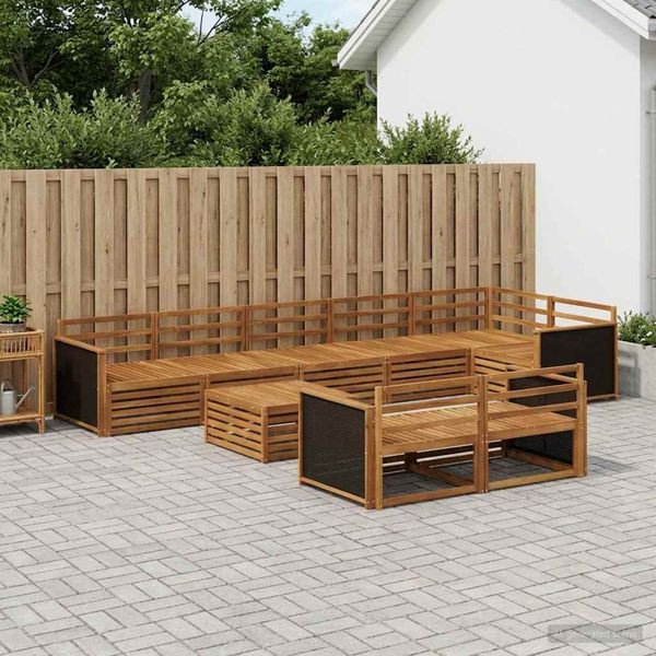 vidaXL Outdoor-Sofagarnitur 9-teilig, 3383522, 8721288709097