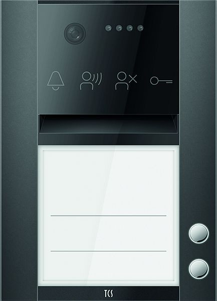 TCS Türkontrollsystem PES PRO Video Außenstation 2T 1 Spalte AP RAL7016 anthrazitgrau, AVA610102-0017