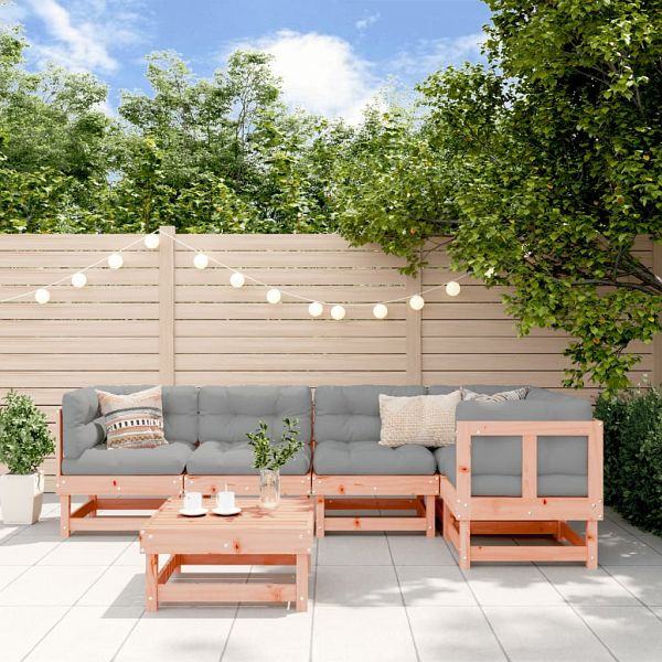 vidaXL 6-teilig Garten-Lounge-Set mit Kissen Massivholz Douglasie, 3185988