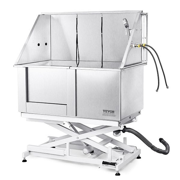 VEVOR Professionelle Hundepflegewanne 127cm Edelstahl Tierbadewanne Hundewaschstation max.150kg Hunden Pflege, DDSJBXGCWYG59BBE9V2