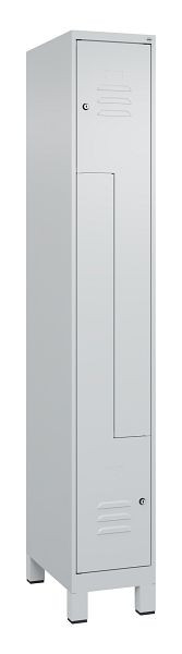 C+P Z-Spind Classic PLUS, C Z-Spind, Classic PLUS, Füße, 2 Abteile, 1950x300x500mm, 7035/7035, Zylinderschlösser, 080013-102 S10024