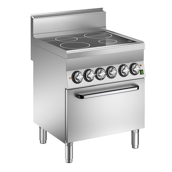 Mareno M1-600 Glaskeramikkochfeld mit 4 Kochzonen und Umluftofen, 70cm, Kochfeld Ø: 145 + 180 +2x 220mm, 161.027