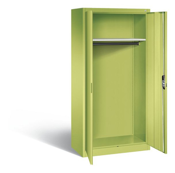 C+P Garderobenschrank Acurado, H1950xB930xT500mm, Farbe: Viridingrün / Viridingrün, Muldengriff, 9280-088 S10353