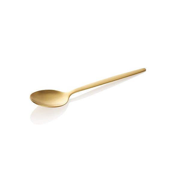 WAS Dessertlöffel Set ALEX GOLD, mit gold, matter PVD Beschichtung, 16 cm, Chromnickelstahl 18/10, VE: 12 Stück, 1612305