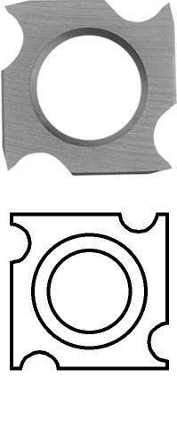 Edessö HW-Hakenplatte, 18x18x2,95 mm, 4-schneidig, 17911818245