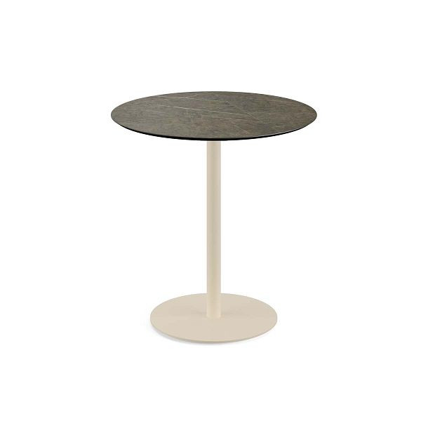 Feros Urban Terrassentisch Sand gestell + Midnight Marble HPL Ø70 cm, 130031670