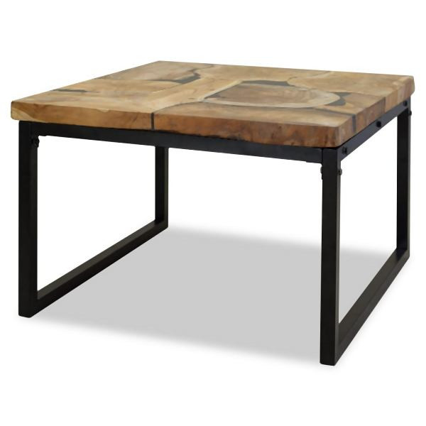vidaXL Couchtisch Teak Harz 60x60x40 cm, 244552, 8718475533399