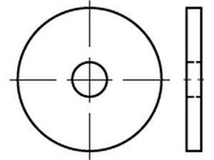 DIN 1052 Scheiben für Holzverbinder Stahl, galvanisch verzinkt, 27 x 105 x 8 ÜH VE=S (25 Stück)