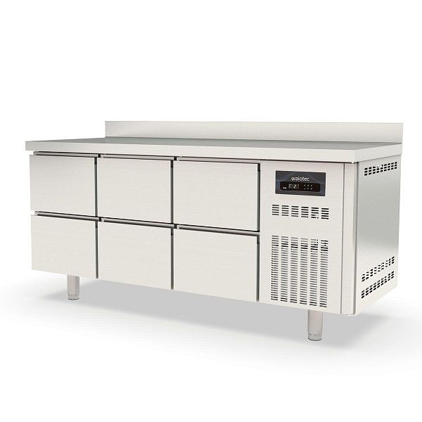 Vaiotec TOPLINE Kühltisch 700 / 3-fach GN1/1 mit 6 Schubladen und Aufkantung, 10301