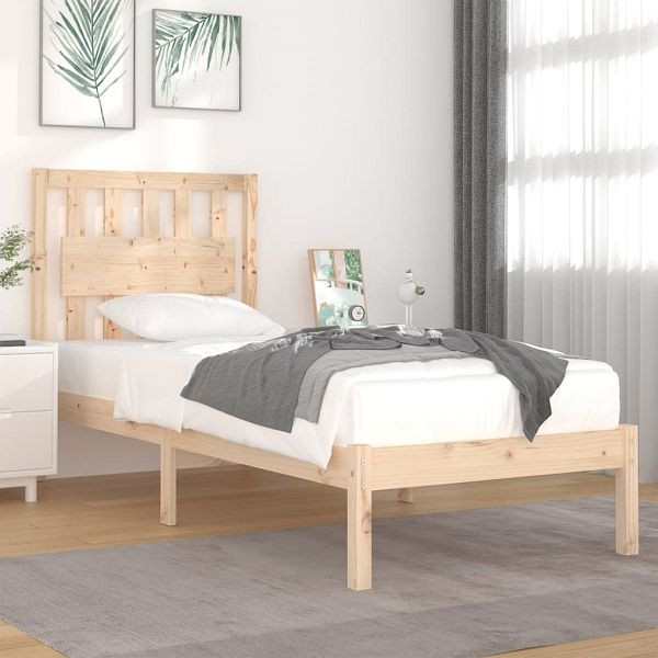 vidaXL Massivholzbett Kiefer 90x200 cm, Material: Massives Kiefernholz (unbehandelt), 3103918