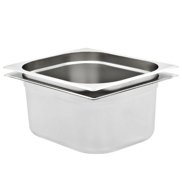 vidaXL Gastronormbehälter 2 Stück GN 1/2 150 mm Edelstahl, 50889