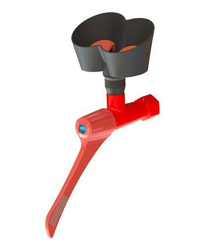 B-SAFETY Augendusche mit 2 Brauseköpfen, kompakte Ausführung, rot, Ersatzmontage, 306259