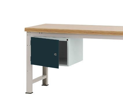 Manuflex Gehäuse-Unterbau PROFI, Nutzhöhe 300 mm mit 1 Tür links angeschlagen und Einlegeboden, für Werkbanktiefe 700 mm, Anthrazit, ZB4731.7016
