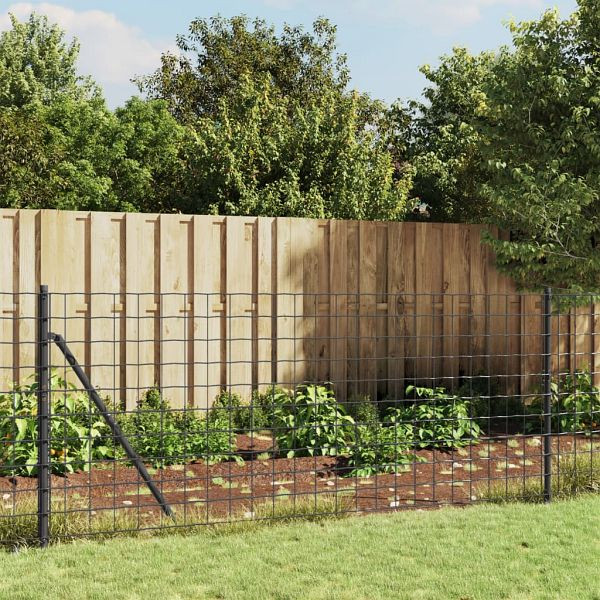 vidaXL Maschendrahtzaun Anthrazit 1x25 m Verzinkter Stahl, 154233