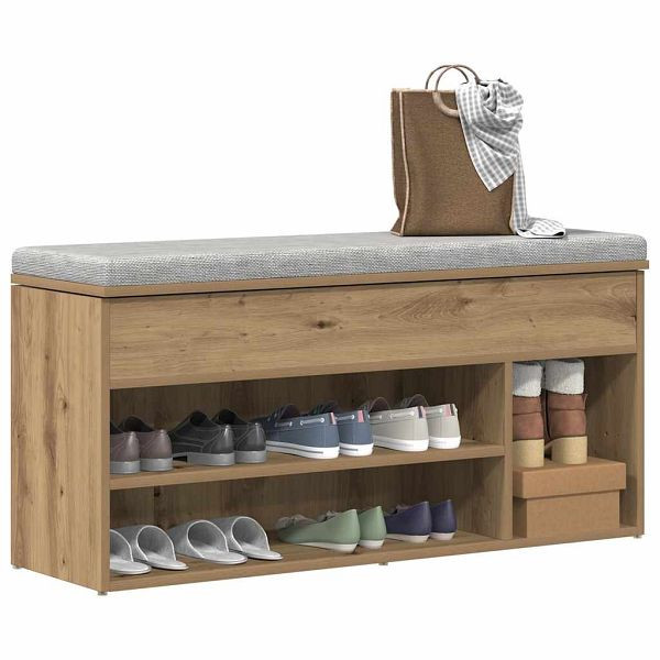 vidaXL Schuhbank Artisan-Eiche 102x30,5x45 cm Holzwerkstoff, 859144