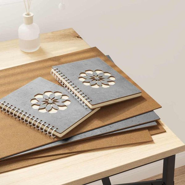 vidaXL Dekoplatten 50 pcs Betongrau 30 x 42 x 0.3 cm Holzwerkstoff, 885590