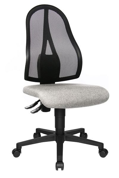 Topstar Moderner Büroarbeits-Drehstuhl, in Netz-Optik, grau, OP100G23