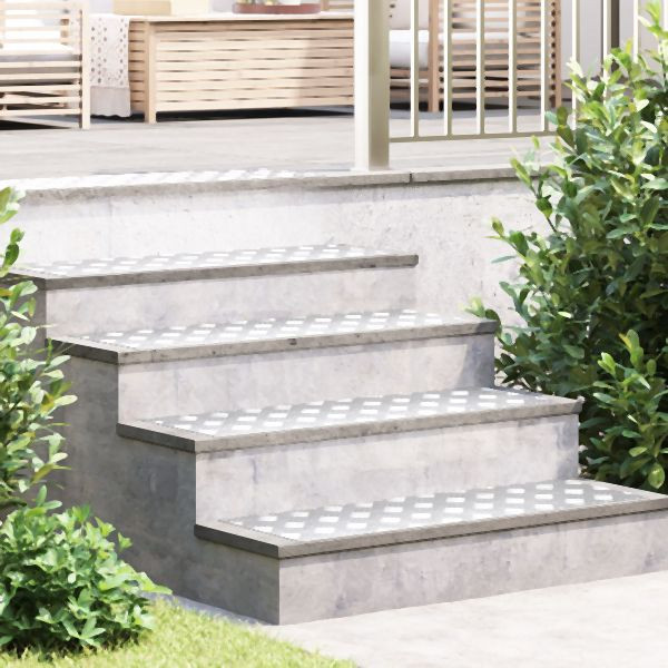 vidaXL Aluminium Riffelbleche 2 Stück Rutschfest 90x30 cm, 4104309