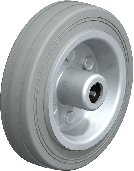 Blickle VE 100/12R-SG Rad aus Vollgummi, Grau, 331546