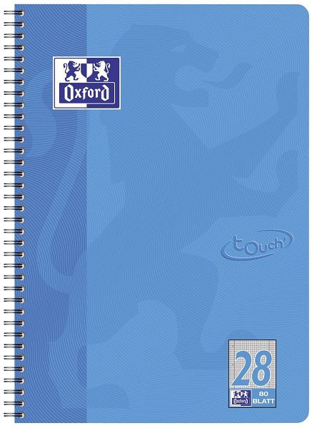 Oxford Collegeblock Touch LIN 28 - A4+, 80 Blatt, 90 g/qm, meerblau, 400086497