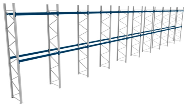 BITO Palettenregal P3 5505x1100x28400 Komplettregal, 2E, 800 RAL5010 U, 56530